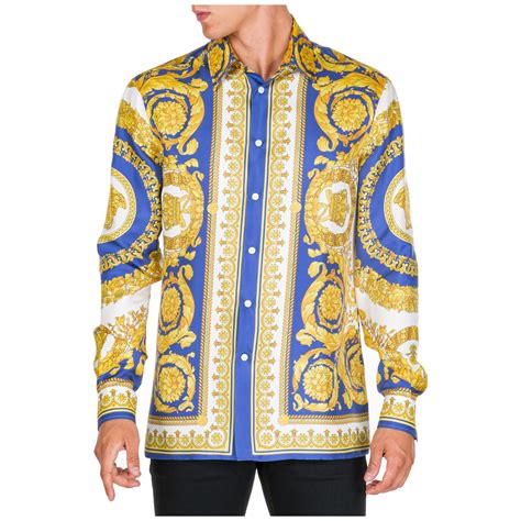 versace long sleeve shirt free shipping|Versace long sleeve shirt men.